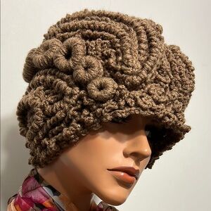 Chunky Brown Knit Hat